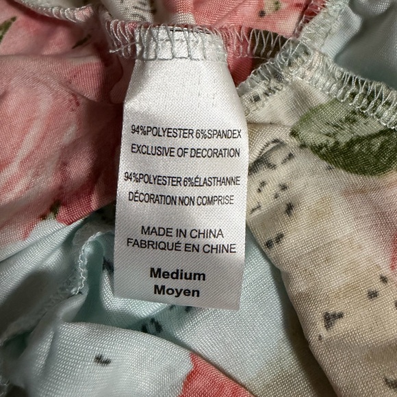 NWT Betsey Johnson "Roses Voyage" Postcard Print Slip Dress - Medium - Picture 10 of 11